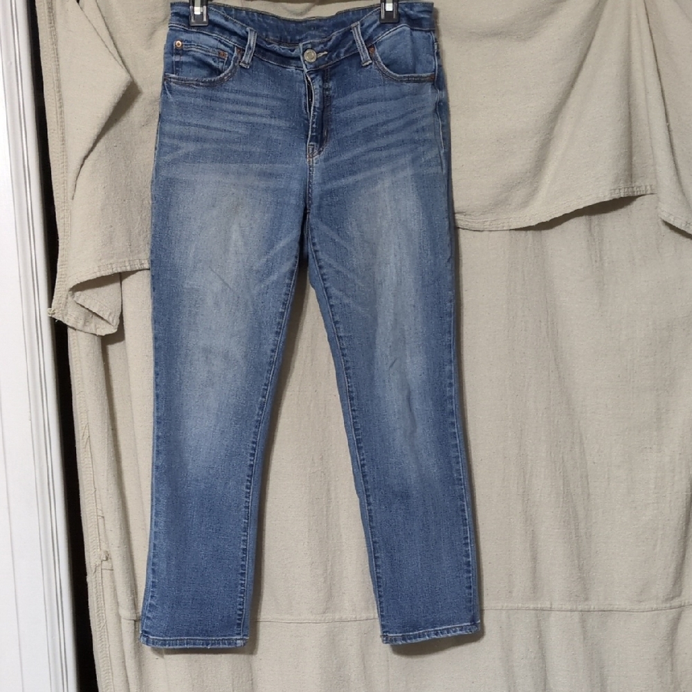 Time and Tru Women's Straight Leg Blue Jeans
